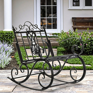 Fauteuil à bascule d'<span class=keywords><strong>occasion</strong></span> de style nordique pour vendeurs vérifiés, avec accoudoirs avant et arrière et motif crabe, idéal pour la terrasse - Product Image 6