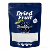 Ritszakje voor gedroogd fruit (framboos, perzik, meloen, mango, bramen, banaan, aardbei) met transparant venster