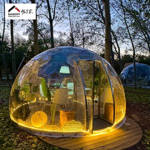 Diseño elegante Bubble Luxury Comfort mejor cúpula geodésica Tienda de campaña con textura de <span class=keywords><strong>cristal</strong></span> Dome House - Product Image 6