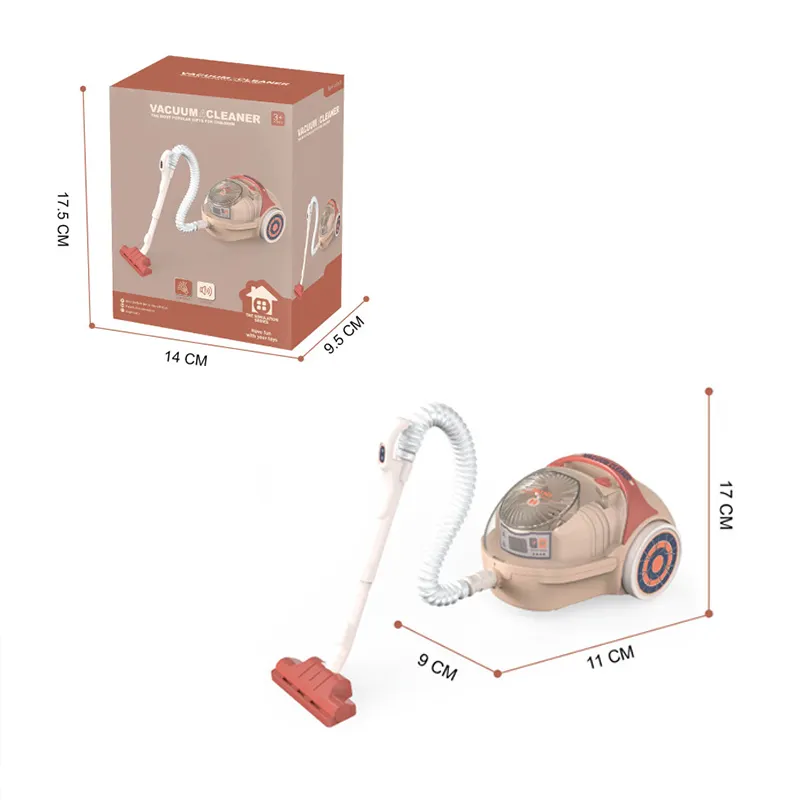 女の子の衛生クリーナーキット家庭用クリーニングツールふりおもちゃ電気掃除機おもちゃライト付き