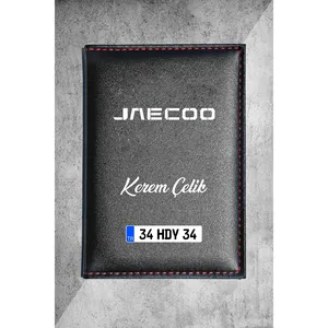 Porta Licencias y Documentos de Vehículo Personalizado con Logotipo Jaecoo en Cuero Termoformado - Product Image 1