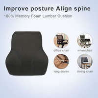 Coussin lombaire ergonomique OEM ODM, soutien dorsal complet, mousse à mémoire de forme, orthopédique, pour chaise de bureau, soulage les douleurs dorsales