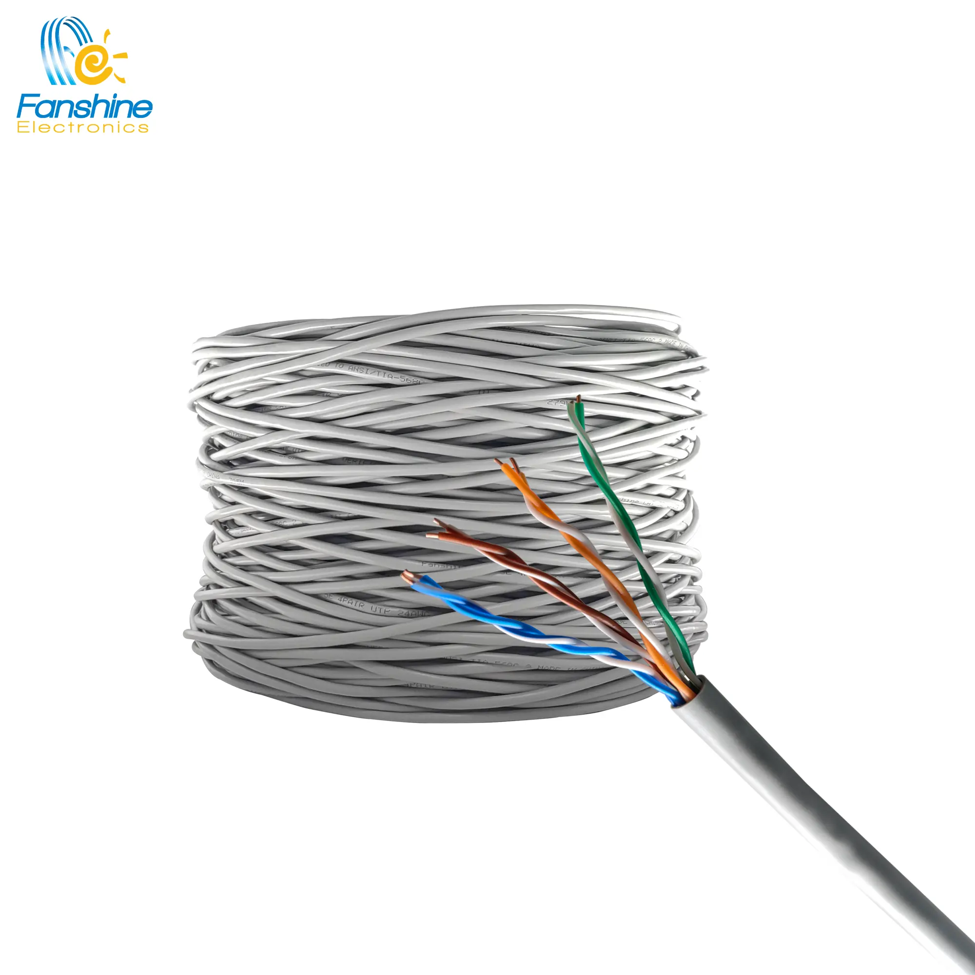 Fanshine Concurrerende Prijs Oem Cat 5e Netwerkkabel 24awg Indoor Utp Cat 5e Kabel 305M Ethernetkabel Cat 5e