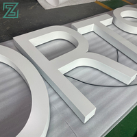 Letrero Comercial para Oficina, Interior/Exterior, Retroiluminado, Logotipo de Empresa, Letras 3D con LED, Tiras LED, Acero Inoxidable