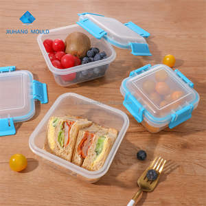 Fiambrera Bento de plástico a prueba de fugas de 780ml, fiambrera escolar para niños, caja de sándwich con 4 cerraduras laterales - Product Image 4