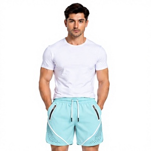 Pantalones Cortos Deportivos Personalizados para Hombre al por Mayor, de 5 Pulgadas de Largo Interior, de Secado Rápido, para Correr, Entrenar, Transpirables, Ropa Deportiva Activa con Cremallera - Product Image 1