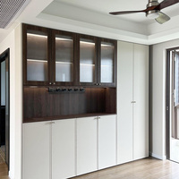 Meuble console de rangement sur mesure en bois pour salle à manger, restaurant, cuisine, maison et hôtel