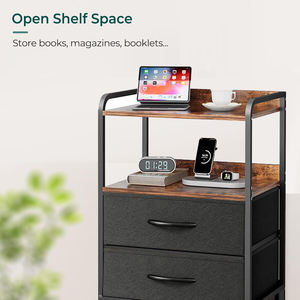 Table d'appoint robuste à 4 niveaux, table <span class=keywords><strong>de</strong></span> chevet, grande capacité <span class=keywords><strong>de</strong></span> rangement, table <span class=keywords><strong>de</strong></span> chevet, étagère <span class=keywords><strong>de</strong></span> rangement ménager, armoire d'angle <span class=keywords><strong>de</strong></span> rangement - Product Image 3