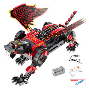 CaDA C51061W Acier Aile <span class=keywords><strong>Sabre</strong></span> <span class=keywords><strong>Dent</strong></span>é <span class=keywords><strong>Tigre</strong></span> Briques MOC Mécanique Animaux Blocs ensemble 2.4GHz DIY Rc <span class=keywords><strong>Tigre</strong></span> Blocs de Construction - Product Image 1