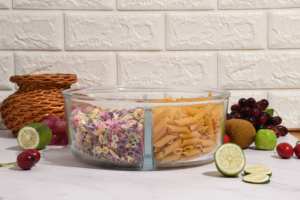 Plat à four rond de grande taille, plat à lasagne, plat à gratin en verre, ensemble de plats à four en verre, plat à salade en verre à deux côtés - Product Image 5