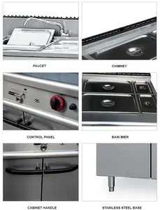 Коммерческое кухонное оборудование из нержавеющей стали, подогрев топлива, подогреватель еды Marie с шкафом для использования в ресторане