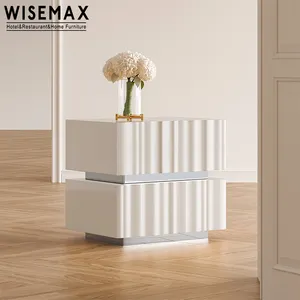 WISEMAX家具家居家具供应商现代豪华客厅白色木制侧柜