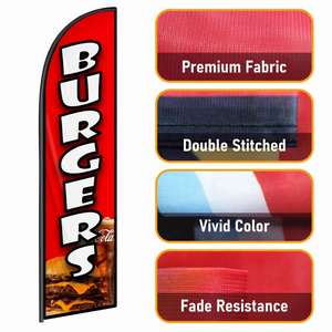 ธงขนนกแบบกำหนดเองคุณภาพสูงขนาด 2.5*11.5 ฟุต สำหรับงานปาร์ตี้ชายหาดและการโฆษณาประชาสัมพันธ์ - Product Image 5