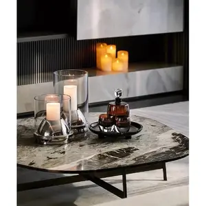 Wholesale Custom Large Empty Matte Metal Candle Container High Quality Candleholder for Home Decoration in Bulk