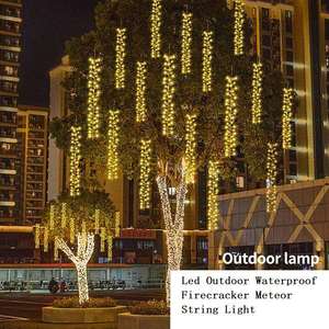 Vente chaude pétard météore <span class=keywords><strong>douche</strong></span> guirlande lumineuse extérieure <span class=keywords><strong>solaire</strong></span> LED rvb arbre de noël fête mariage événement décorations - Product Image 5