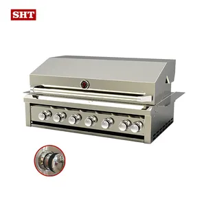 High-Quality Guangdong 6 Burner Style BBQ Gas Barbeque Grill
