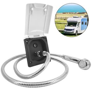 Premium <strong>RV</strong> Exterior Shower Box Kit Motorhomes Caravans Camper with Hose <strong>Faucet</strong> - Product Image 1