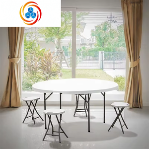 Table à manger moderne extensible et pliable en métal et fer pour la maison, le restaurant, la salle à manger, l'extérieur - Together Toda TD3-Z20 - Product Image 6
