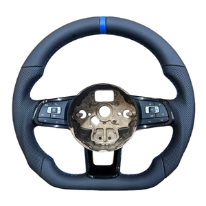 Volante de Cuero en Existencia para Volkswagen VW MK7 MK6 Golf 6 Golf 7 7.5 Passat <span class=keywords><strong>Polo</strong></span> Scirocco Jetta GTI GTD GTS GTE <span class=keywords><strong>GLI</strong></span> CC - Product Image 2