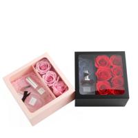 Caja de Regalo Creativa y Portátil con Forma de Carpeta para Bodas y San Valentín, Materiales Reciclados, Ventana Transparente de PVC para Perfumes y Cosméticos