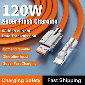 120W 6A câble de charge <span class=keywords><strong>super</strong></span> rapide métal alliage de zinc silicone liquide Micro USB type-c <span class=keywords><strong>chargeur</strong></span> câble de données pour Android - Product Image 5