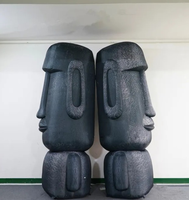 Statue Moaï géante gonflable lumineuse, idole culturelle tribale Kahuna, modèle gonflable publicitaire pour la culture polynésienne