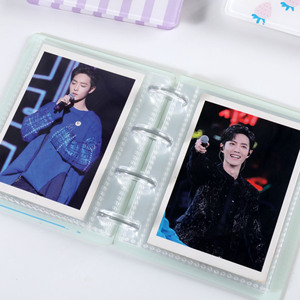 Vente en gros livre de cartes kpop en acrylique monocellulaire à 4 trous en forme de champignon transparent 3 pouces instax mini idole étoile <span class=keywords><strong>album</strong></span> <span class=keywords><strong>photo</strong></span> - Product Image 4