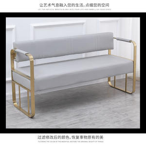 Односпальная кожаная длинная скамейка, Современные Натуральные кушетки, мебель для гостиной, набор диванов, кожаный секционный диван, металлическая скамейка - Product Image 5