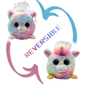 Animales de peluche reversible de alta calidad, gama y unicornio