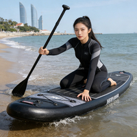Planche à pagaie gonflable portable SEAPLUS (EVA&PVC) avec système à 3 ailerons, 8,2 kg, légère, unisexe, pour enfants, lacs calmes et ventés