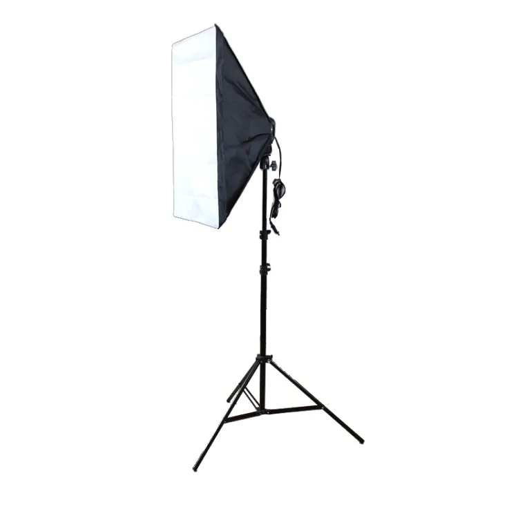 사진 스튜디오 Softbox 키트 4 소켓 램프 홀더 50X70cm 플래시 조명 Softbox 2m 라이트 스탠드