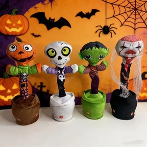 Jouet en peluche électrique Cactus parlant, chantant et dansant pour Noël, Halloween et les fêtes – Produit de divertissement - Product Image 3