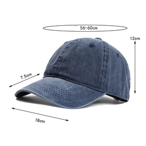 Gorra de béisbol unisex de algodón con lavado ácido estilo <span class=keywords><strong>vintage</strong></span>, desgastada, tipo golf, para hombre y mujer, con logo personalizado - Product Image 2