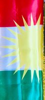 Drapeau du Kurdistan HaniHani 150x90cm avec soleil doré et franges - Symbole de la liberté, de l'unité et de la fierté - Biji Kurdistan Chine Événements patriotiques