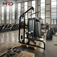 Máquina de Polea Doble Función para Ejercicios de Fondo y Remo Sentado, Entrenador de Cables para Fortalecimiento de Espalda, Equipo de Gimnasio y Fitness
