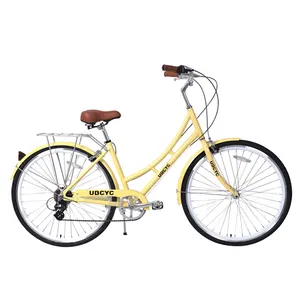 Tournig City Cycle with Basket Gear City Bike High Quality 24 26 27.5 29 Inch High Carbon Steel for Women Popular Steel Material