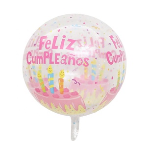 Globos de papel de aluminio con forma de <span class=keywords><strong>cubo</strong></span> de diamante para decoración, globo redondo <span class=keywords><strong>4d</strong></span> con estampado de Feliz cumpleaños, suministros para fiestas, Feliz cumpleaños, 22 pulgadas - Product Image 6