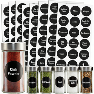 Waterproof <strong>Spice</strong> <strong>Label</strong> and Pantry <strong>Label</strong> Set Herbs Names Water Resistant Custom <strong>Spice</strong> Jar Sticker for <strong>Spice</strong> Organization - Product Image 1