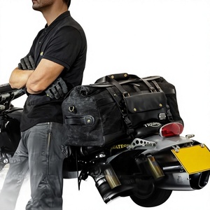 Sacoche de moto rétro LOBOO Radish, imperméable, pour voyages longue distance et courts séjours - Product Image 1