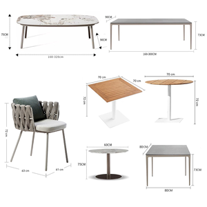 Tavolo e Sedie per Sala da Pranzo, Sedia Nordica Moderna di Lusso, Tavolo e Sedie da Esterno per Caffetteria - Product Image 5