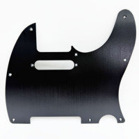 Placa Protectora Decorativa Antirrayas de Aleación de Aluminio Oxidado de 1.5MM y 8 Agujeros para Guitarra Eléctrica TL, Acabado Cepillado, Accesorios para Guitarra
