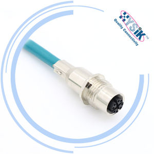 <span class=keywords><strong>Cable</strong></span> <span class=keywords><strong>Ethernet</strong></span> M12 de 8 pines X Code CAT6a de alta velocidad de <span class=keywords><strong>10</strong></span> <span class=keywords><strong>Gb</strong></span>/s a conjunto de <span class=keywords><strong>cable</strong></span> de conector sobremoldeado RJ45 - Product Image 3