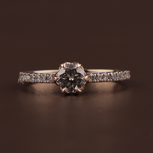 Anillo de Compromiso Moderno para Mujer en Plata, Oro de 10K, Oro de 14K, Oro de 18K, Diamante Cultivado en Laboratorio de 0.9 Quilates, Joyería Fina para Novia - Product Image 1