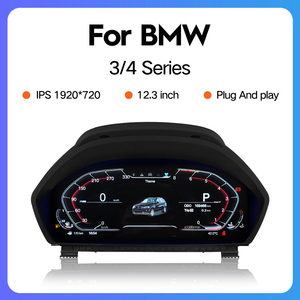 หน้าปัดดิจิตอล 12.3 นิ้ว สำหรับรถยนต์ BMW ซีรีส์ 3 4 รุ่น F30 F31 GT F34 F35 M4 F32 F33 F36 NBT EVO ปี 2013-2020 จอ LCD แสดงผลมาตรวัดความเร็ว - Product Image 2