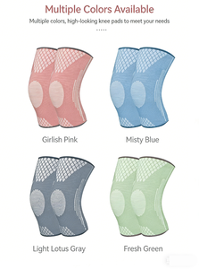 Genouillère de protection articulaire en gel de silicone souple et élastique tricotée pour femmes, idéale pour le yoga, la danse, le basketball et les sports – Vente en gros - Product Image 4
