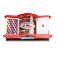 Mélangeur de cartes Texas Hold'em à manivelle en approvisionnement direct du fabricant 2 paires de cartes à jouer Roulette en plastique Jeu de société Poker