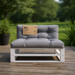 Coussin de palette d'extérieur LVD gris 47,2 x 31,5 x 4,7 pouces, résistant à l'eau, matelassé, toutes saisons - Product Image 2