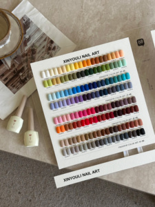 Juego de esmalte de gel no tóxico ecológico de 88 colores con base y capa superior gratis | Kit de Arte de uñas UV LED Soak off | Colores brillantes sólidos - Product Image 3