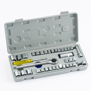 Juego completo de llaves de vaso hexagonales para reparación de automóviles de <span class=keywords><strong>40</strong></span> piezas, herramientas domésticas en estuche rígido con soporte OEM personalizable - Product Image 1