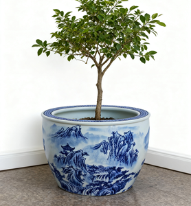 Mercado de Sri Lanka como maceta de cerámica azul y blanca con <span class=keywords><strong>precio</strong></span> objetivo más bajo - Product Image 1